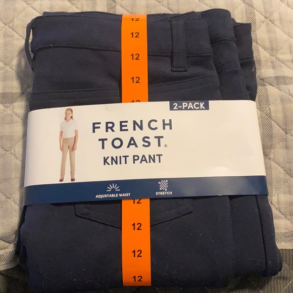 French Toast Other - 2-pack blue size 12 girls school uniform pants in dark blue/navy